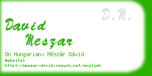 david meszar business card